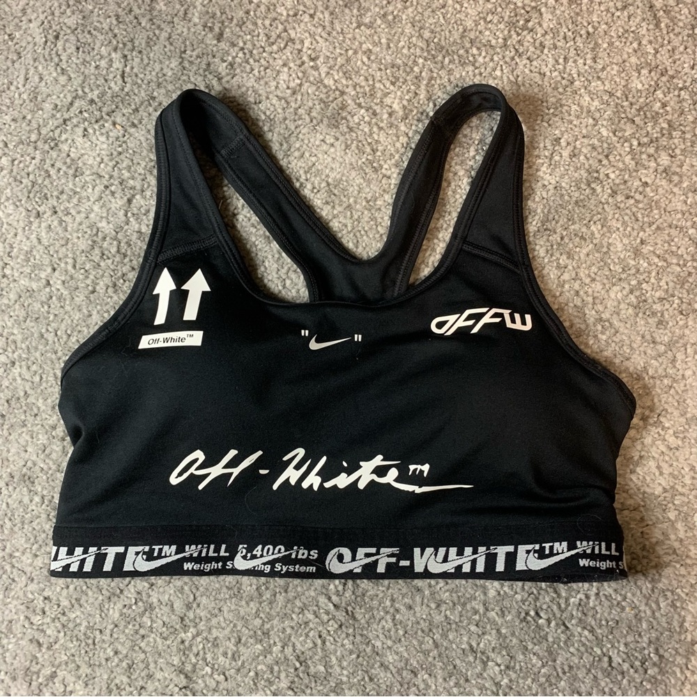 Off white Nike sports bra